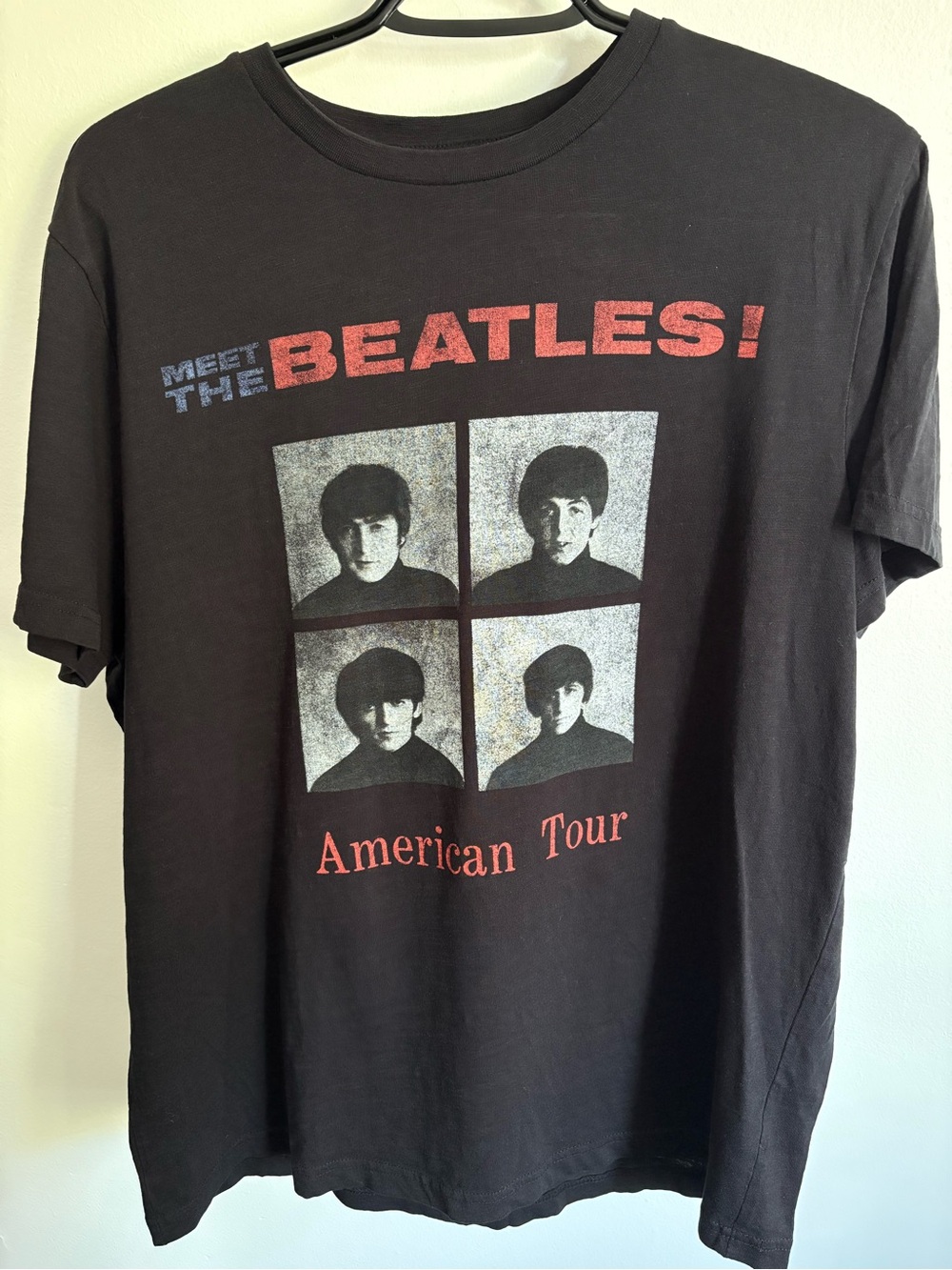 The Beatles 1964 American Tour Graphic T-Shirt Black - Size L